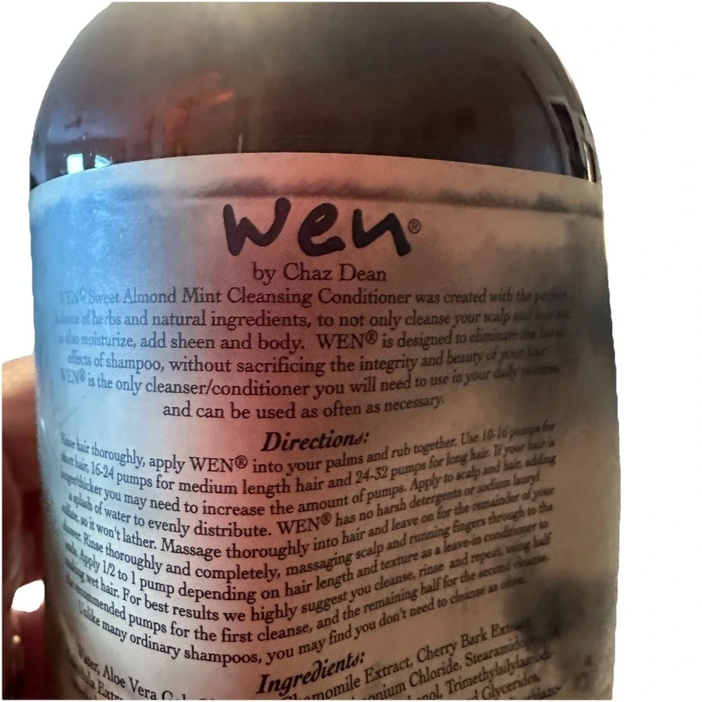 WEN by Chaz Dean Sweet Almond Mint Cleansing Conditioner‎ – 16 fl oz No Pump
